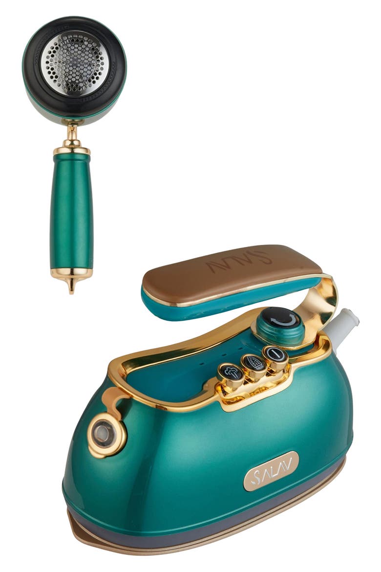 IS-900 Retro Edition Duopress Steamer Iron, Main, color, EMERALD