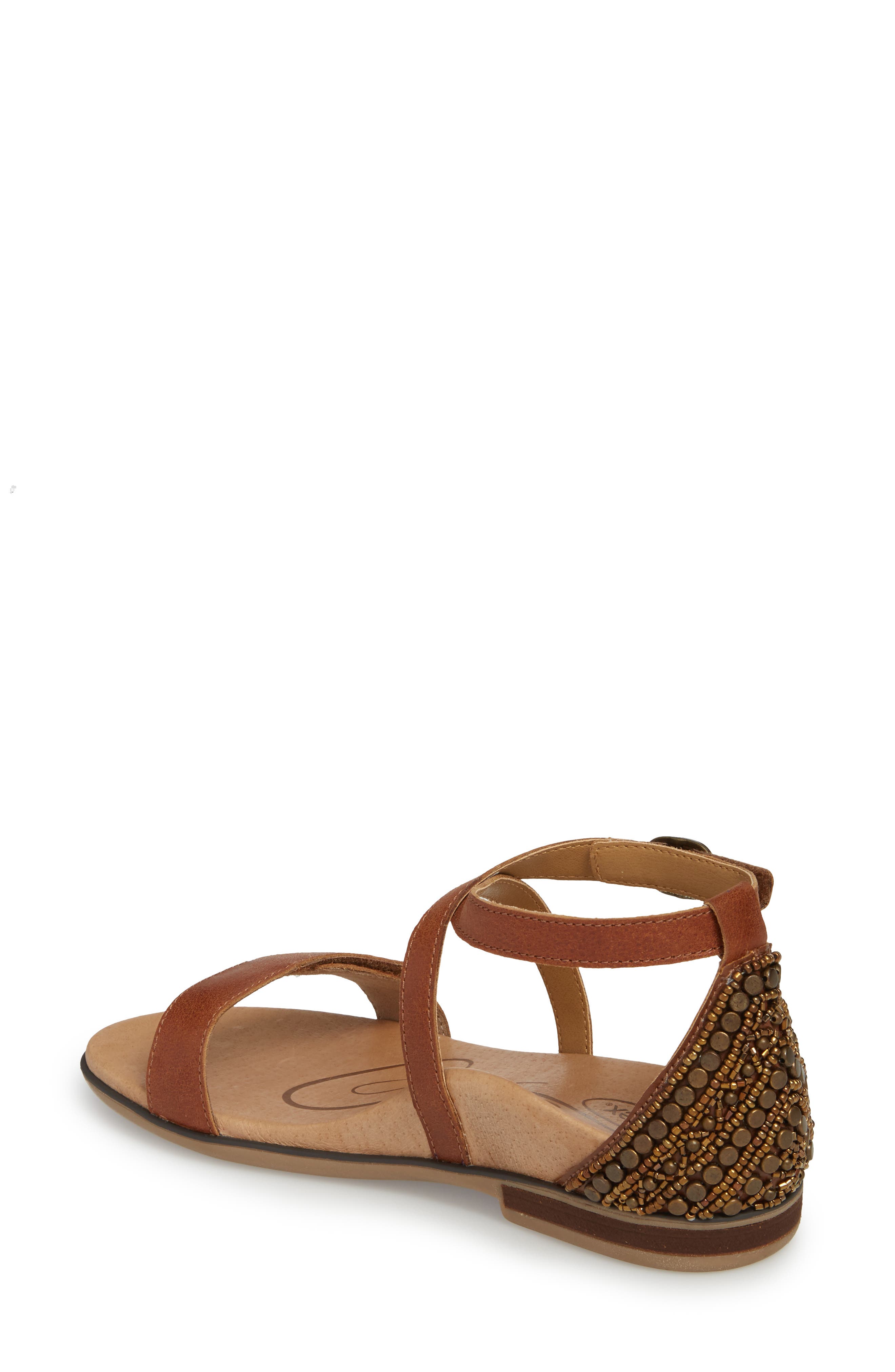 Aetrex Brenda Embellished Cross Strap Sandal, Alternate, color, 