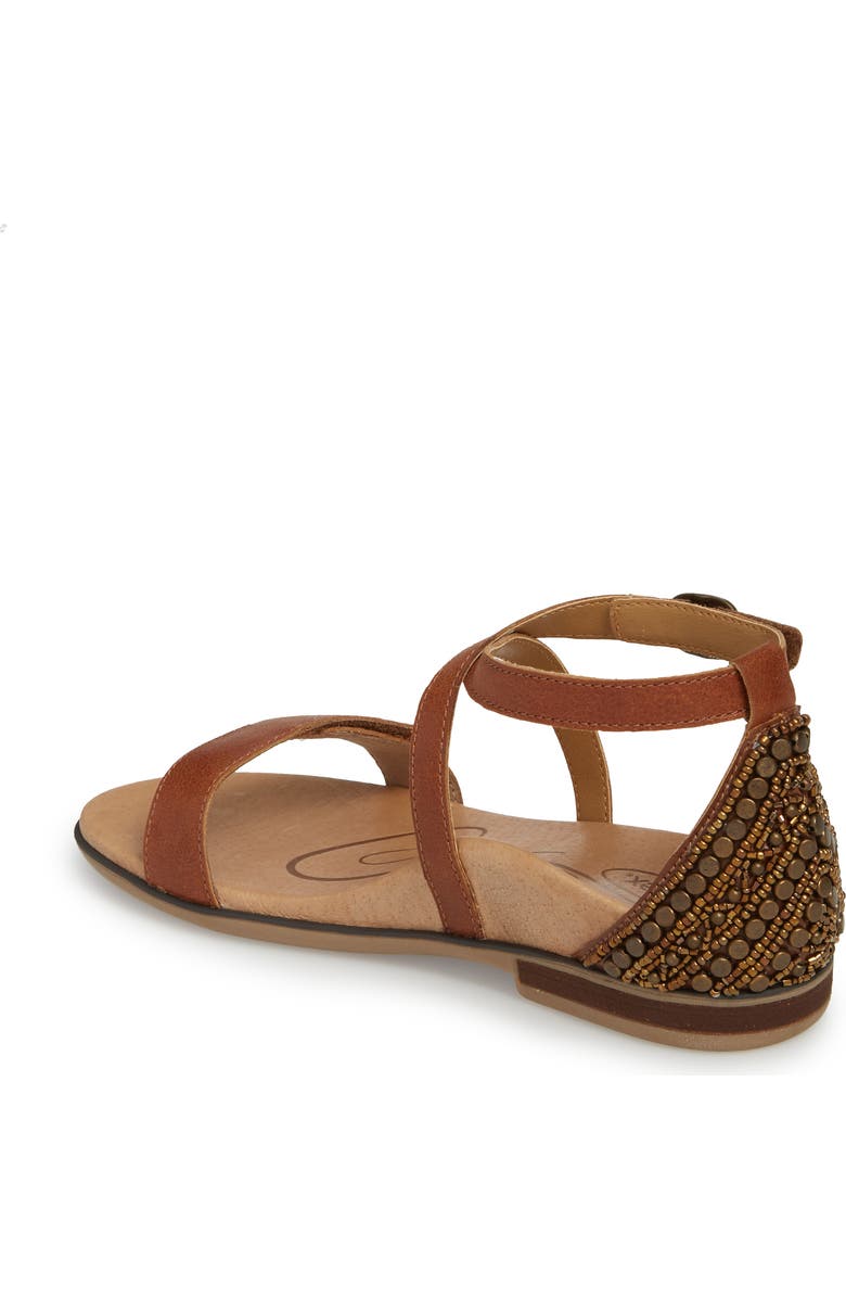 Aetrex Brenda Embellished Cross Strap Sandal, Alternate, color,