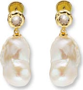 Classicharms Skyler Freshwater Baroque Pearl Drop Earrings