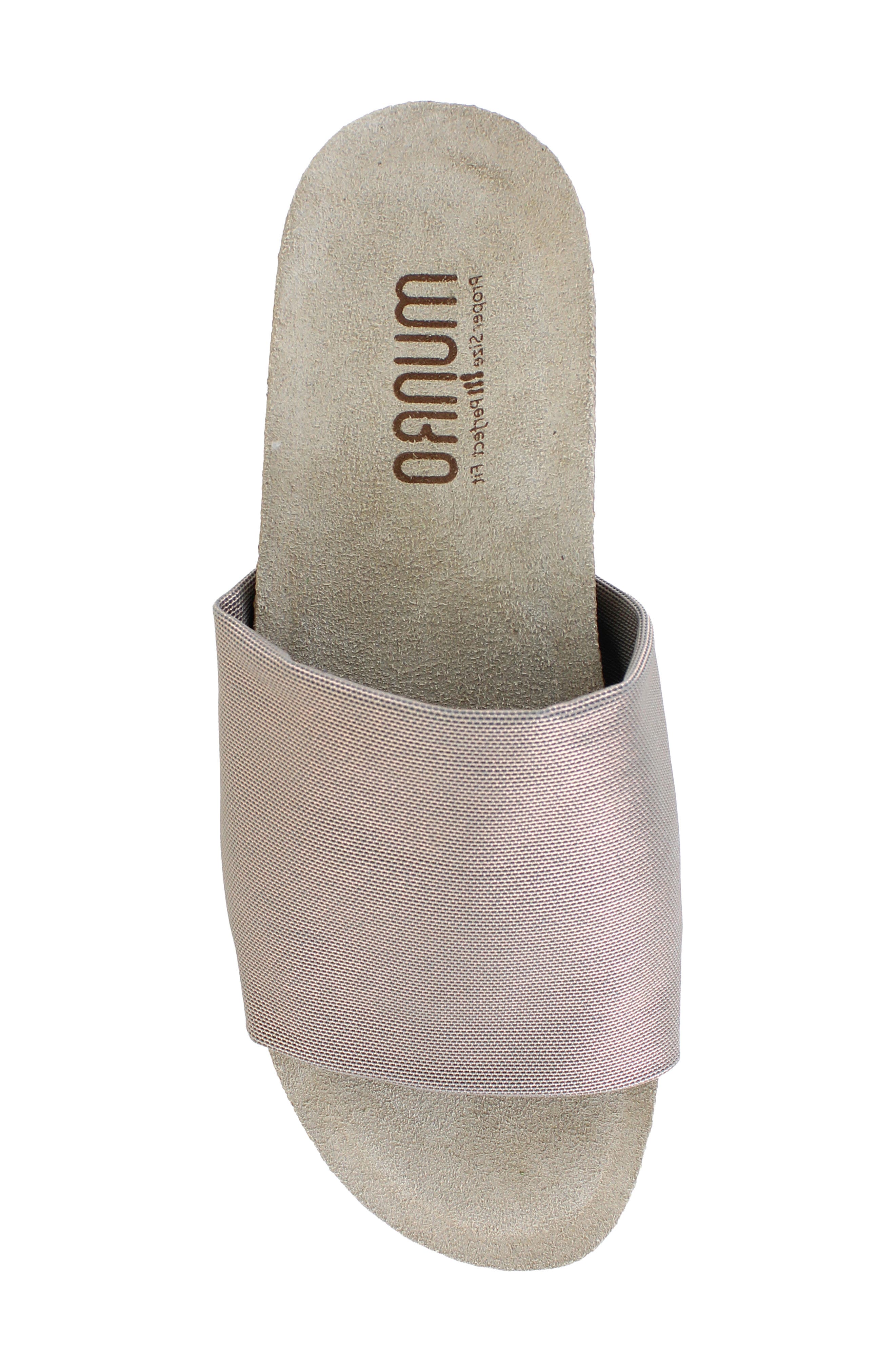 Munro Casita Slide Sandal, Alternate, color, Grey Metallic Rete