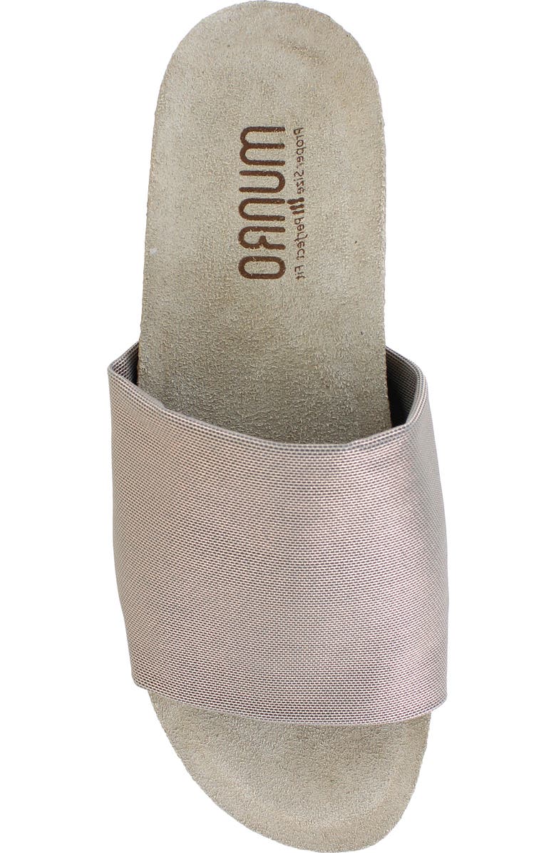 Munro Casita Slide Sandal, Alternate, color, Grey Metallic Rete