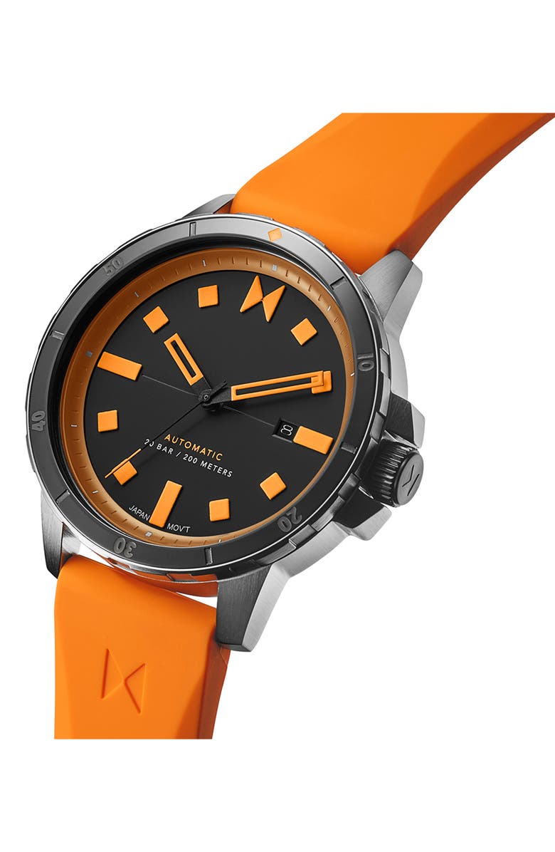 MVMT Minimal Sport Silicone Strap Automatic Watch, 45.5mm, Alternate, color,