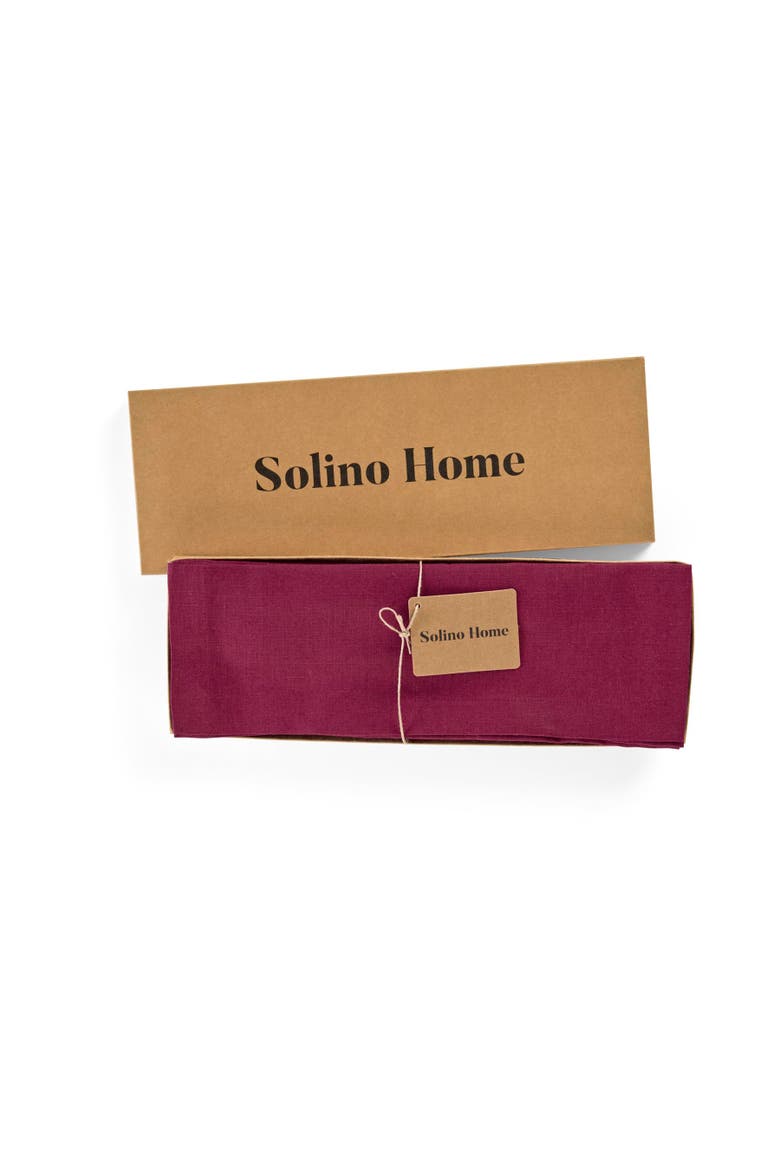 Linen Placemats Set of 4, 14 x 19" - Diana, Alternate, color, Beet