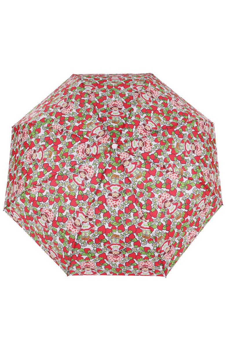 Strawberry Shortcake Toss Print Compact Umbrella, Alternate, color, Multi