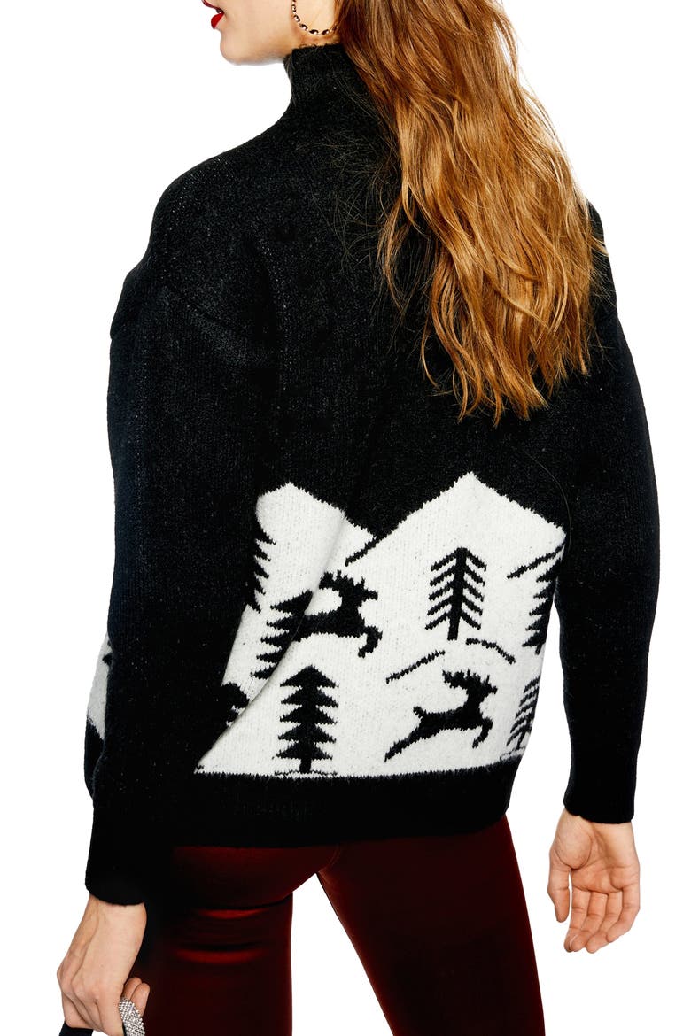 Joyeux Noël Christmas Sweater, Alternate, color, BLACK MULTI