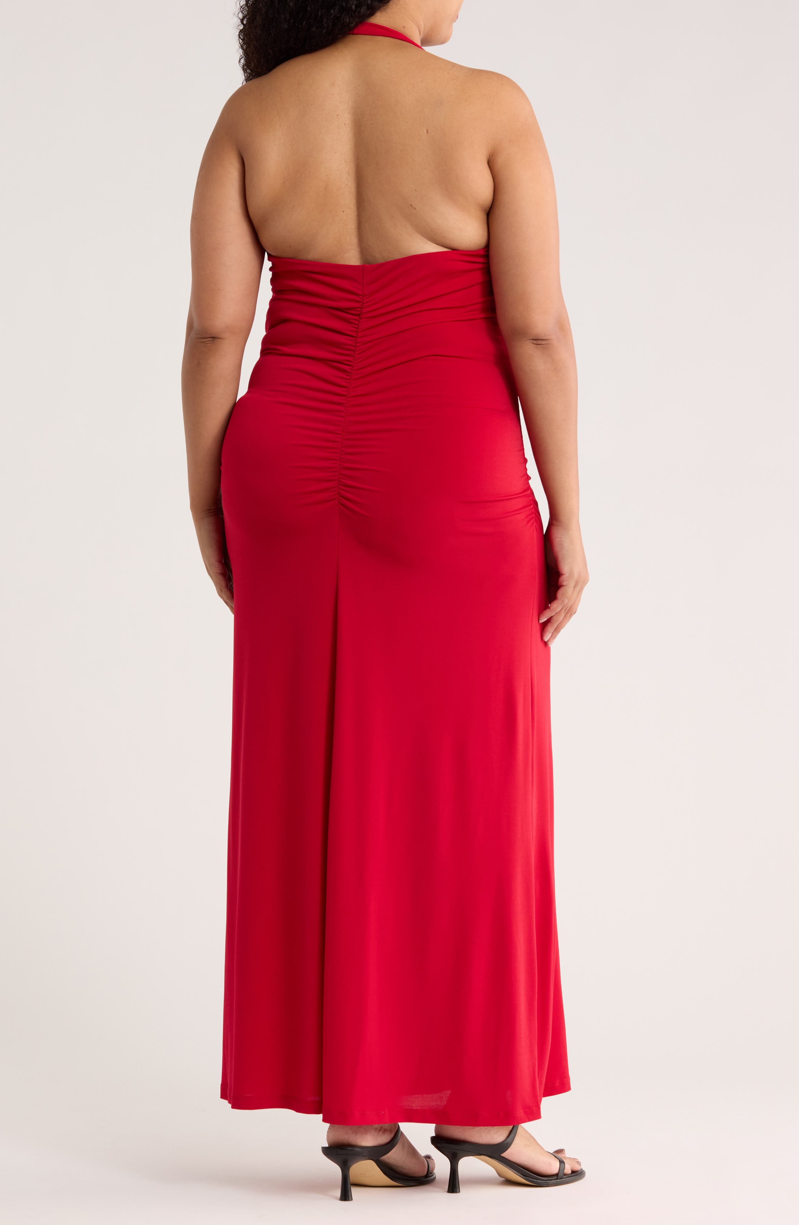 Ruched Back Halter Dress - image 4