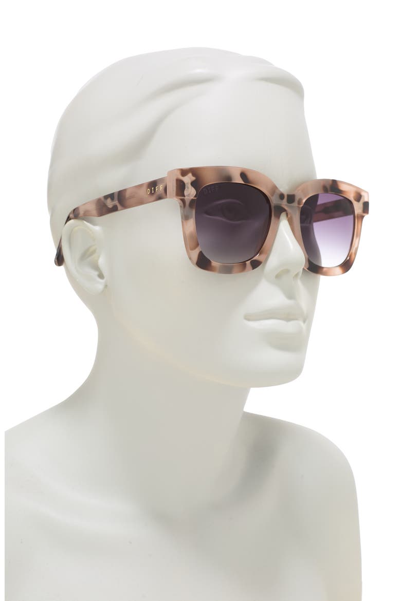 56mm Makay Square Sunglasses, Alternate, color, CREAM TORTOISE