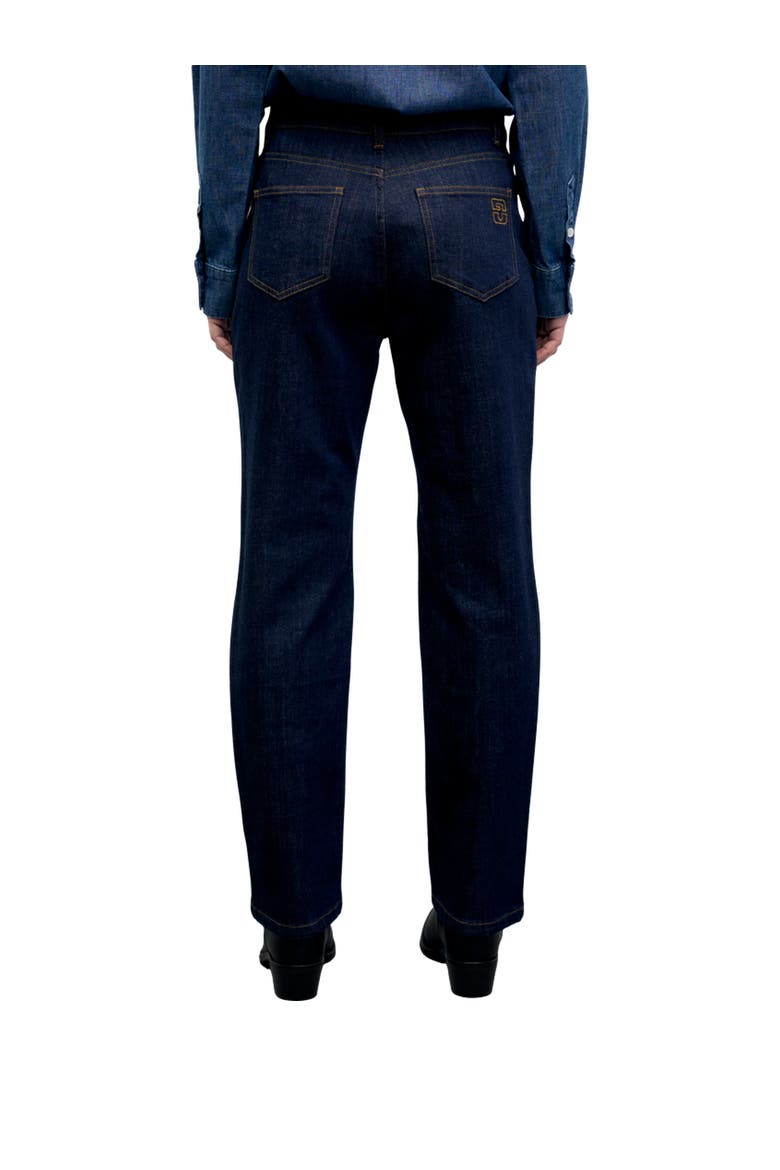 Iza Mid Rise Straight Cut Jeans, Alternate, color, Jeans