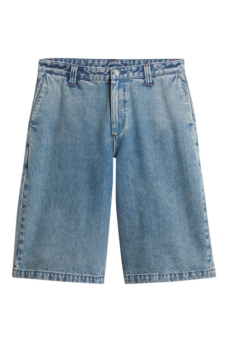 Big Baggy Denim Shorts, Alternate, color, PALE INDIGO