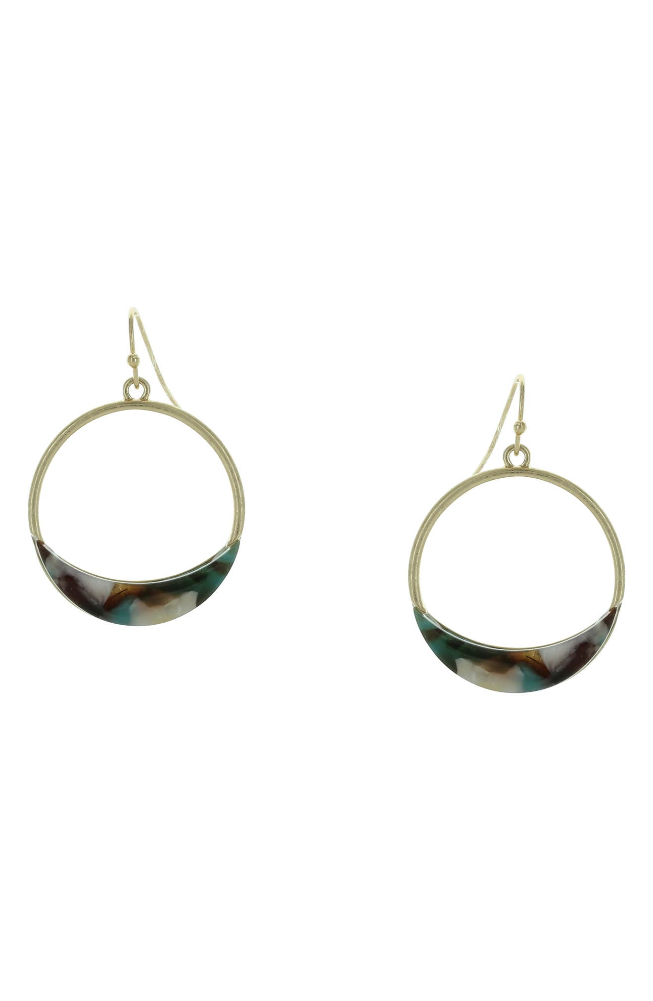 OLIVIA WELLES Lonnie Resin Hoop Drop Earrings