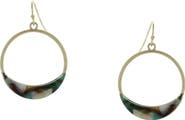 OLIVIA WELLES Lonnie Resin Hoop Drop Earrings