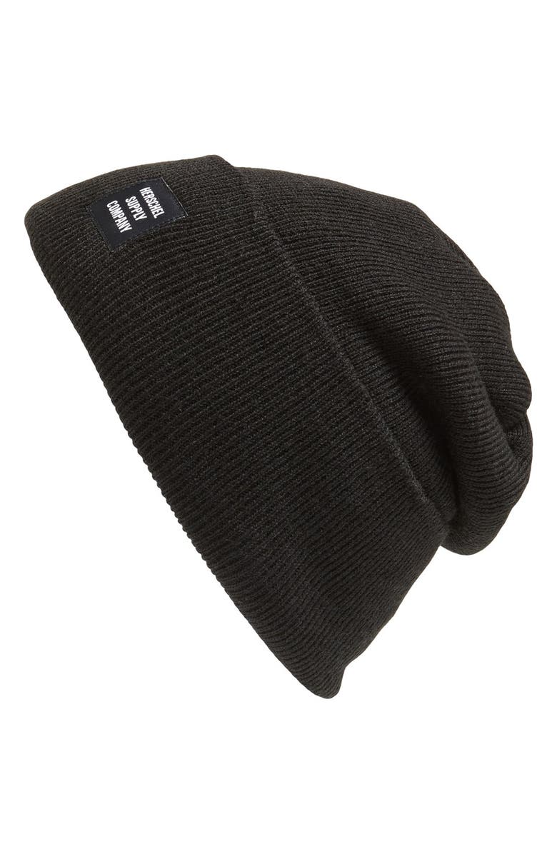 Herschel Supply Co. Abbott Knit Beanie, Main, color, Black