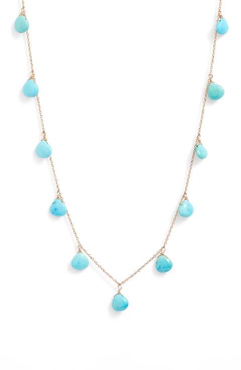 Briolette Stone Charm Necklace