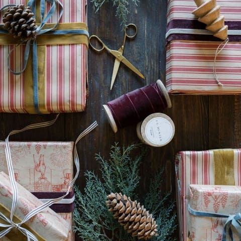 Wide Hand-Dyed Velvet Ribbon - Burgundy