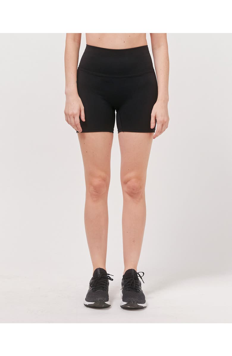 Rebody Active Hybrid Short High Waist 4", Main, color, Metropolis Black