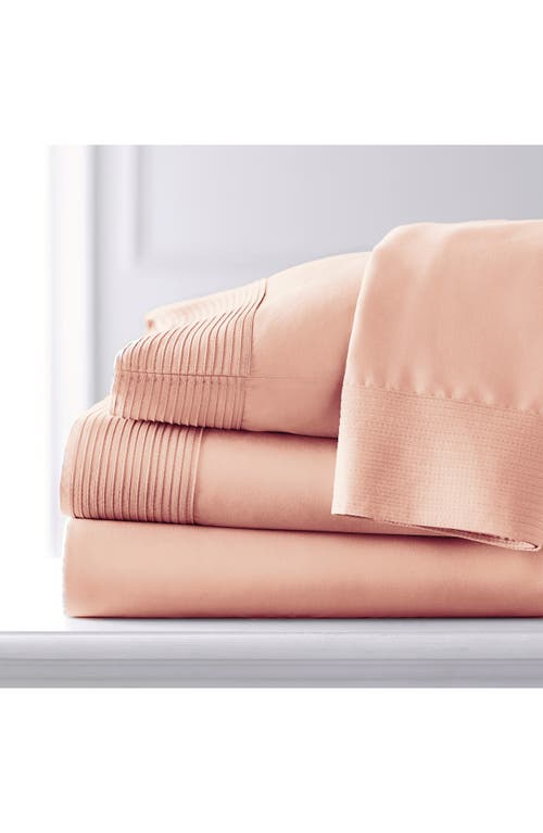 Southshore Fine Linens Premium Collection Pleated Extra Deep Pocket Sheet Set In Pastel Pink