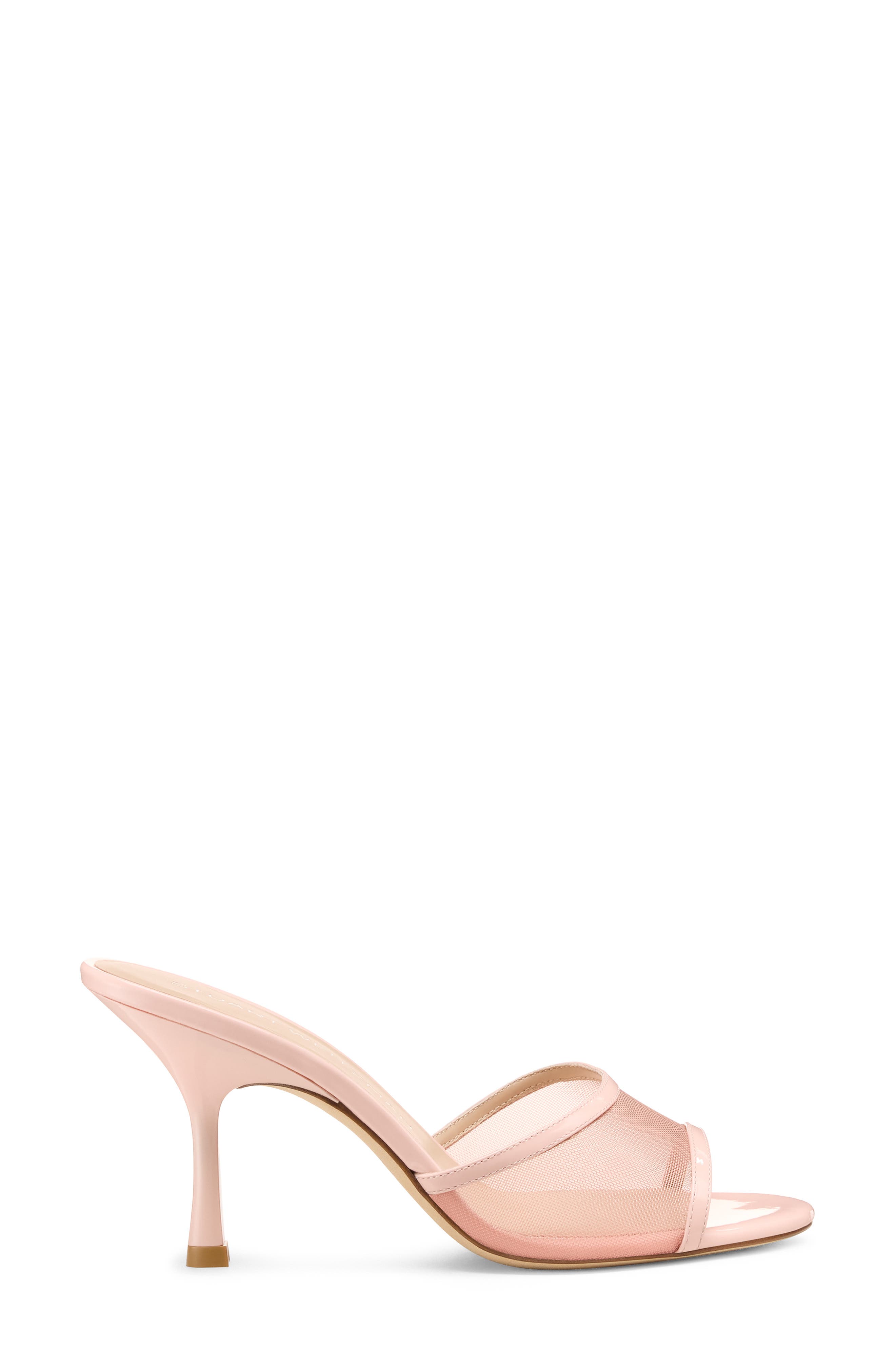 Stuart Weitzman Bareitall Shine Mesh Sandal, Alternate, color, Light Pink