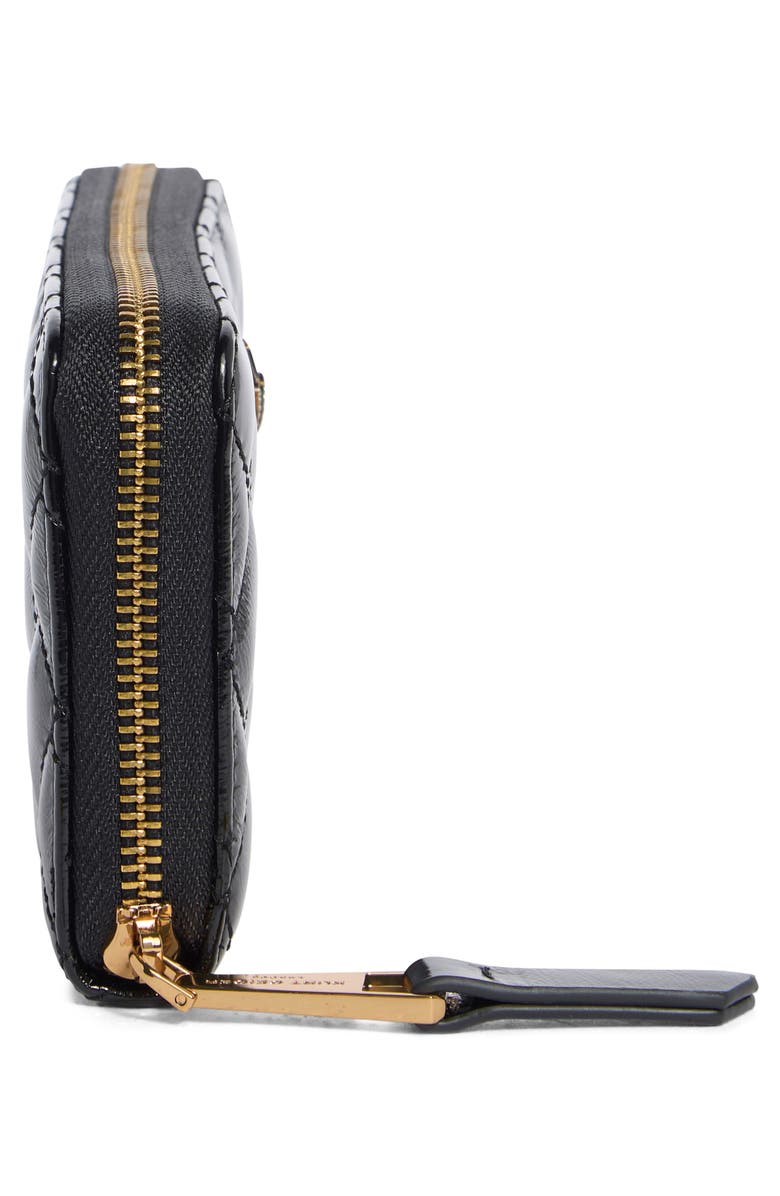 Kurt Geiger London Kensington Zip Around Leather Wallet, Alternate, color, Black
