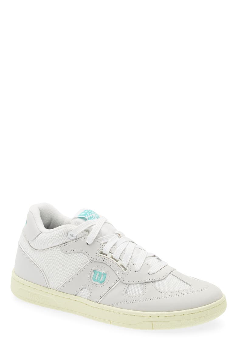 Pro Staff Mid Tennis Shoe, Main, color, WHITE/TURQUOISE/TENDER YELLOW