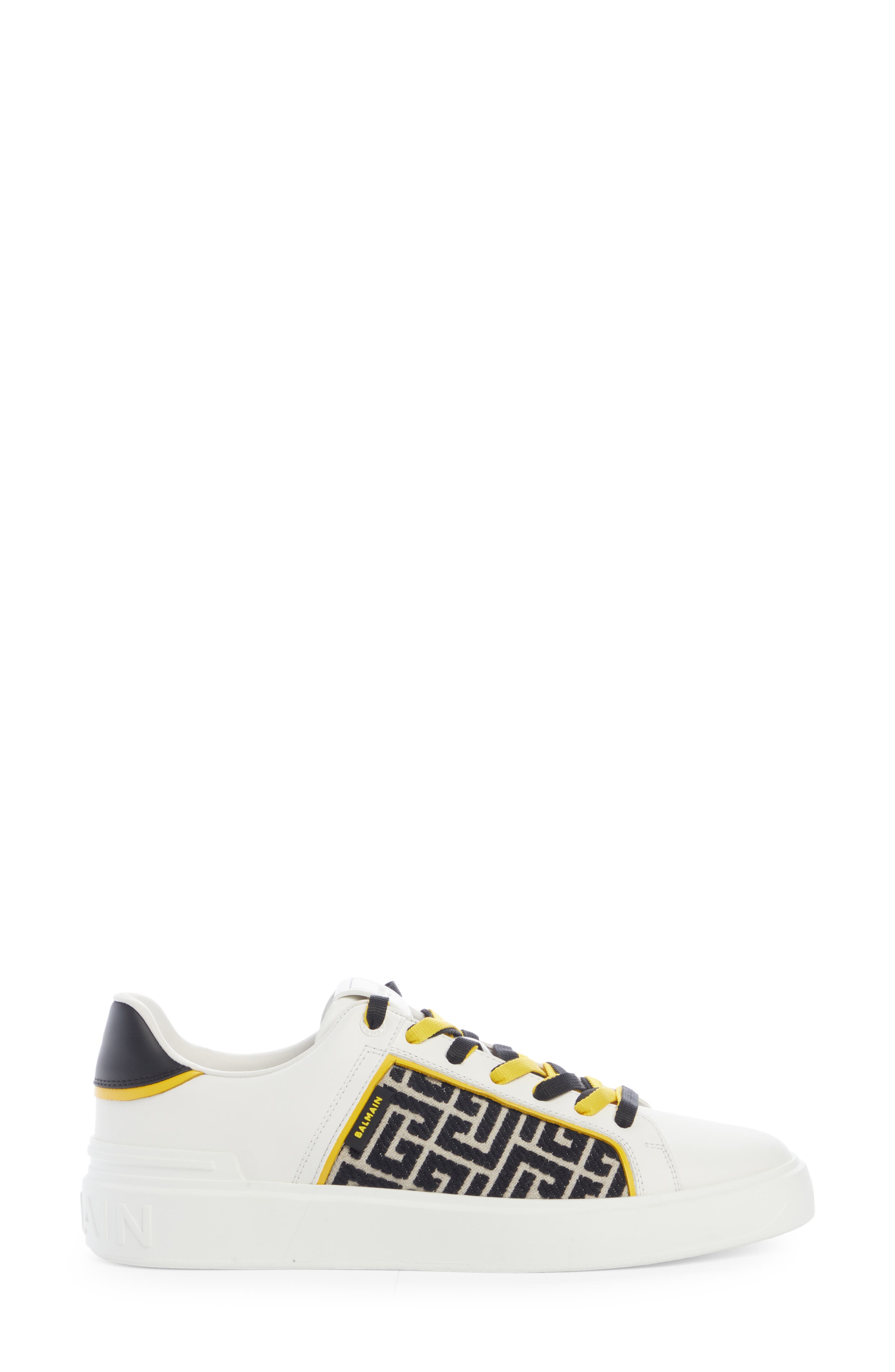 Balmain B-Court Monogram Low Top Sneaker, Alternate, color, 