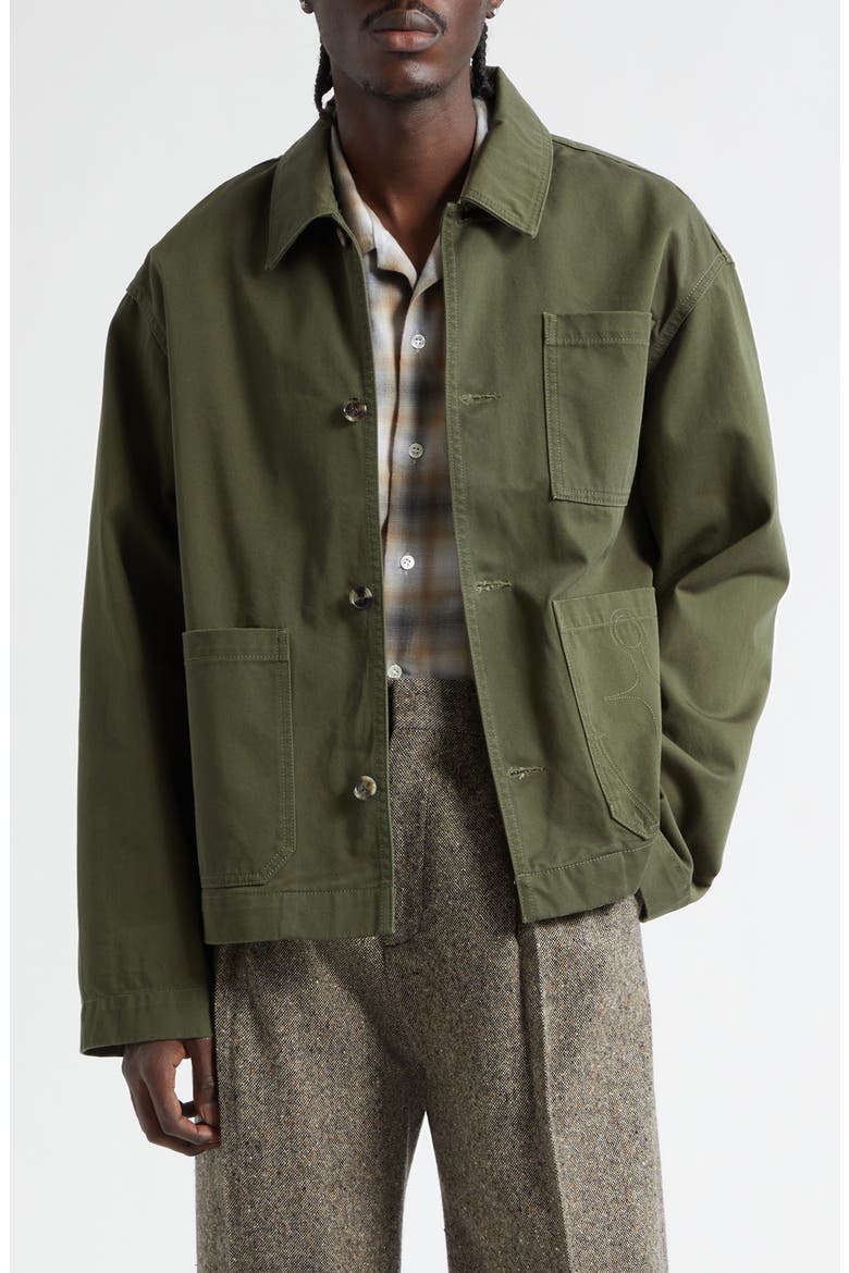 Anchor Patch Pocket Chore Jacket, Main, color, WASHED GREEN