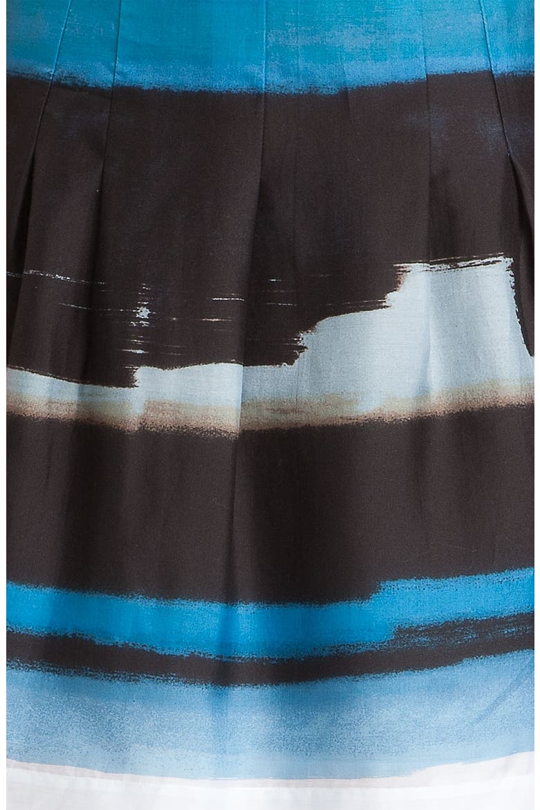 Nic + Zoe 'Painted Stripe Flirt' Skirt, Alternate, color, BLUE MULTI