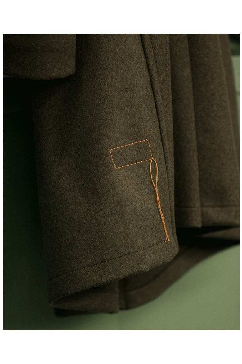 Balbo Double-Breasted Wool Coat, Alternate, color, GREEN