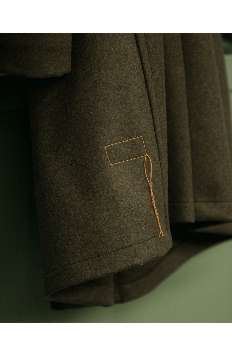 Fortela Balbo Double-Breasted Wool Coat, Alternate, color, Green