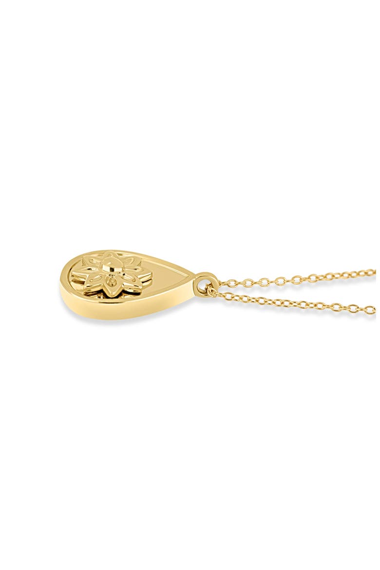 14K Gold Getty Flower Pendant Necklace, Alternate, color, 14K YELLOW GOLD