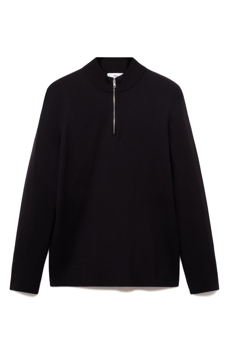 MANGO Quarter Zip Sweater, Alternate, color,