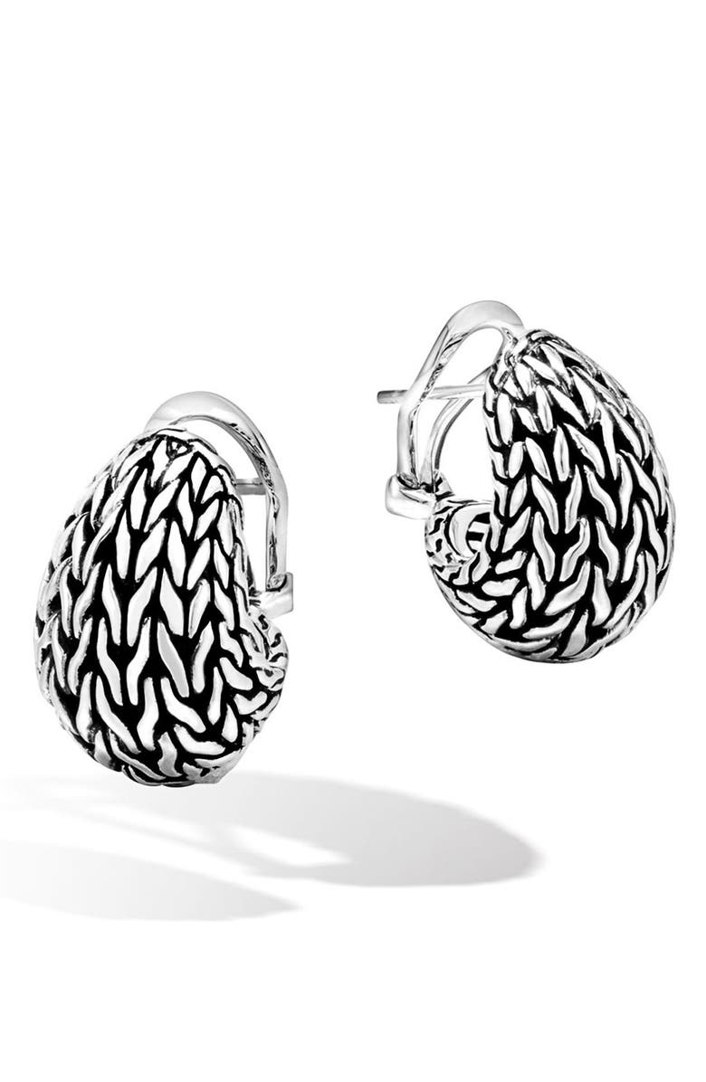 John Hardy Classic Chain Buddha Belly Earrings, Main, color, 