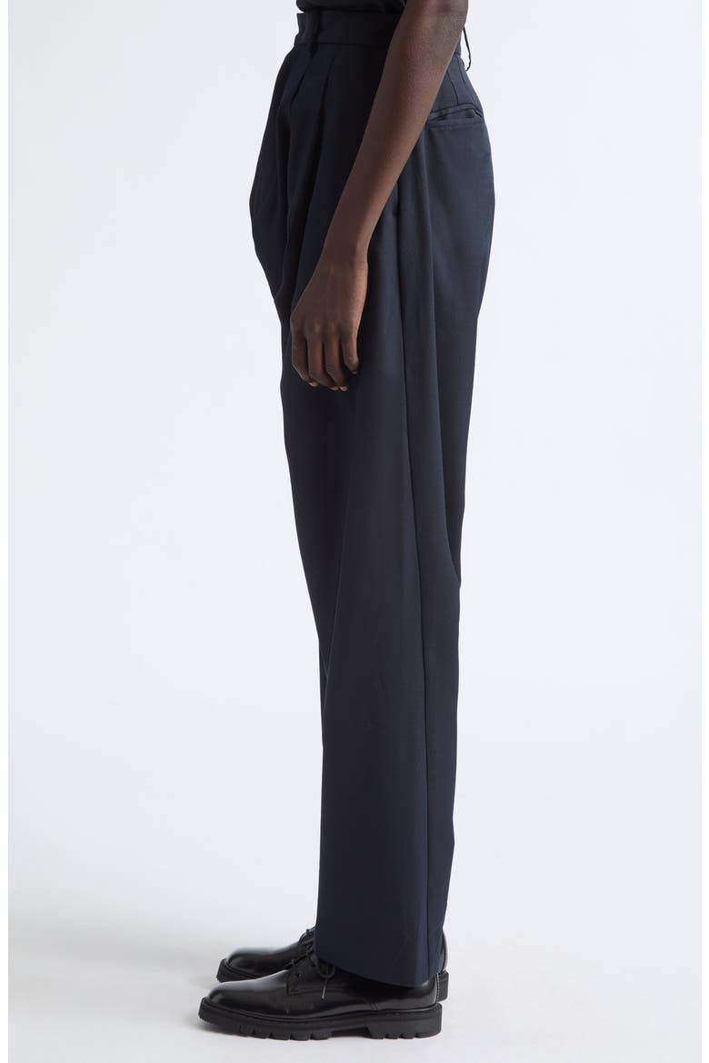 Baggy Fit Draped Pleated Pants, Alternate, color, NAVY