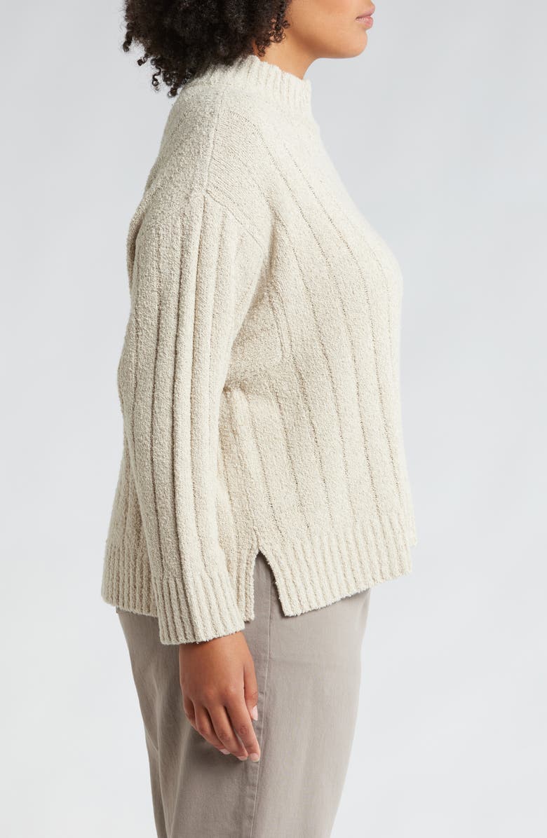 Eileen Fisher Rib Mock Neck Sweater, Alternate, color, 