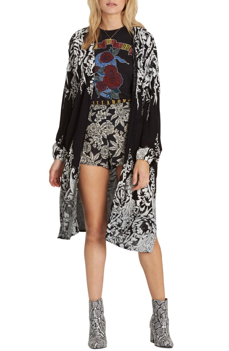 Billabong Best Birds Print Kimono, Main, color, 