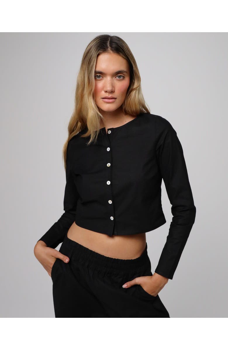 JUANA Aella Mid Rise Relaxed Pants, Alternate, color, Black