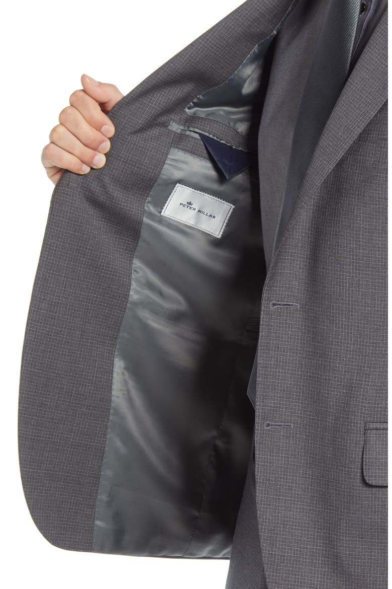 Classic Fit Plaid Wool Suit, Alternate, color, GREY