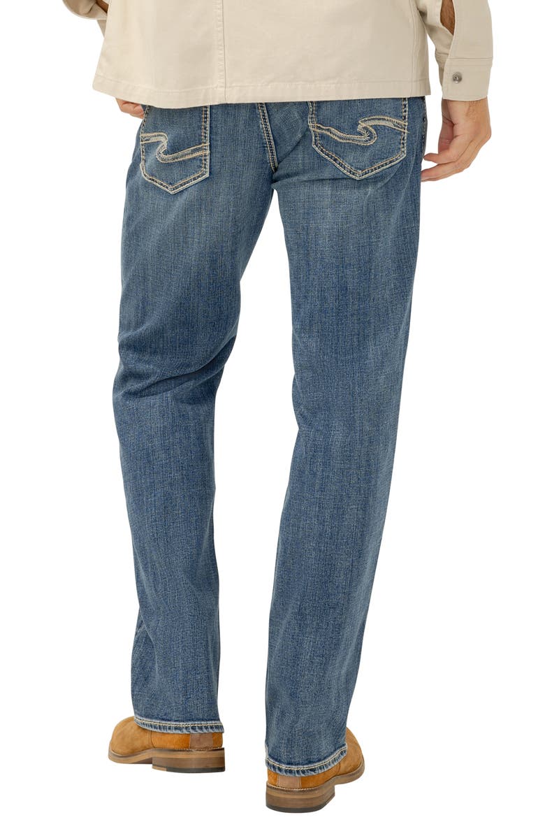 Silver Jeans Co. Zac Relaxed Fit Straight Leg Jeans, Alternate, color,
