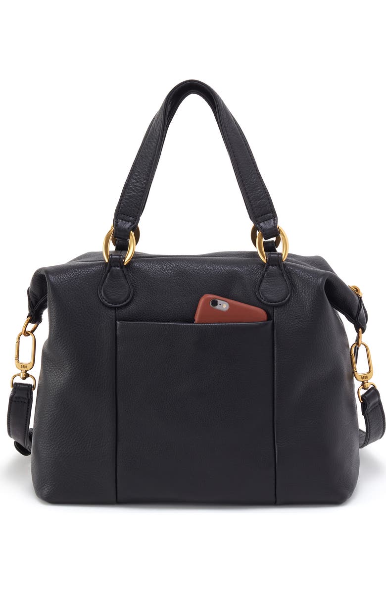 HOBO Harley Leather Satchel, Alternate, color, Black