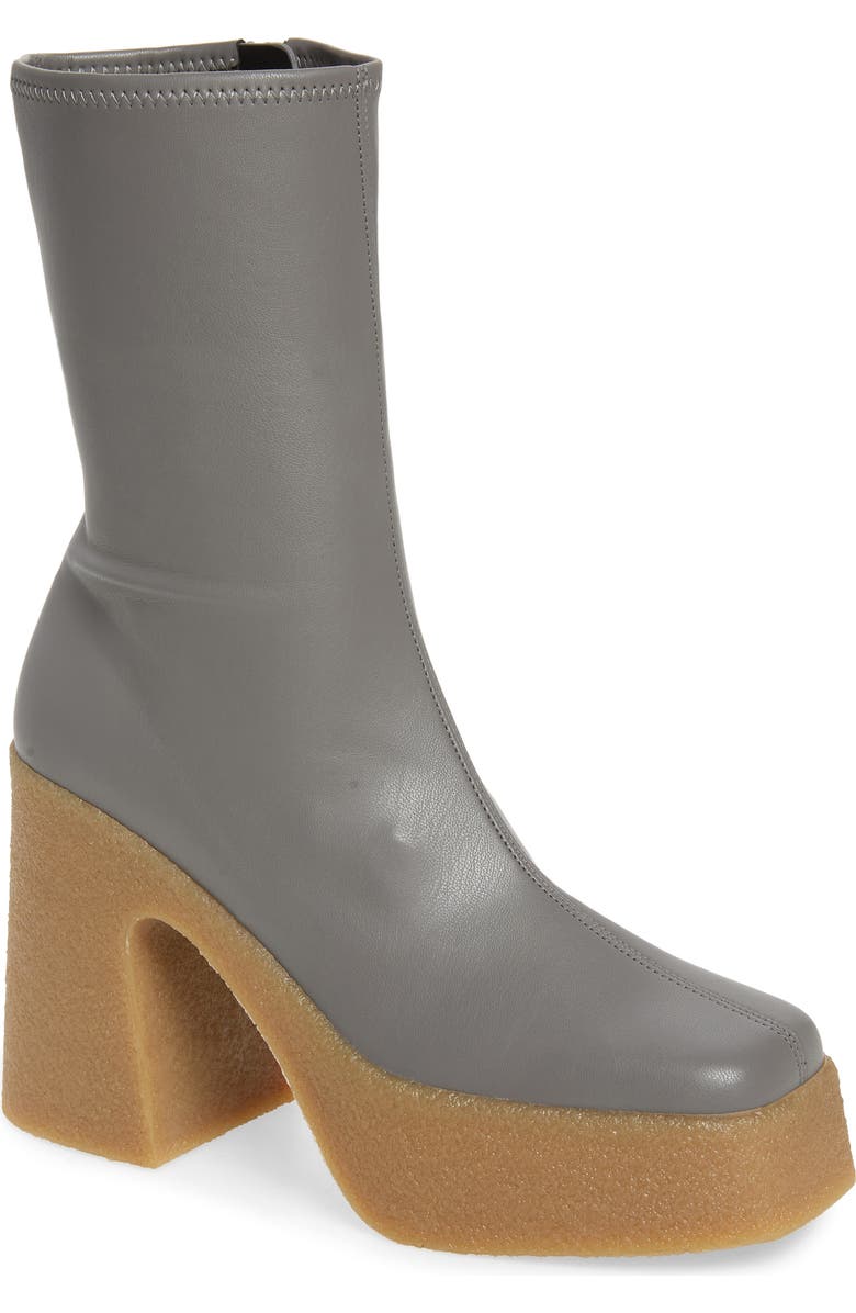 Stella McCartney Skyla Square Toe Platform Boot, Main, color,