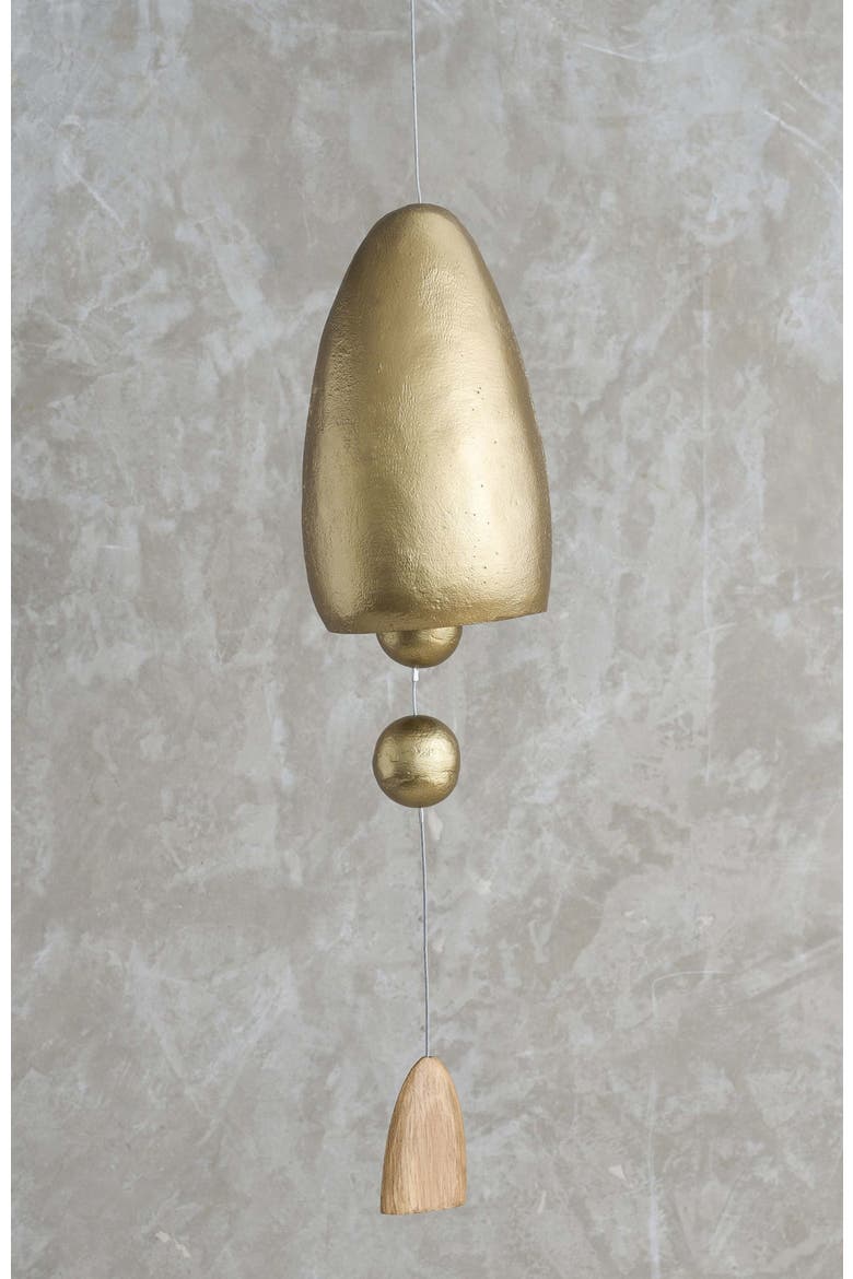 Stinson Antique Brass Hanging Bell Conical, Main, color, Gold