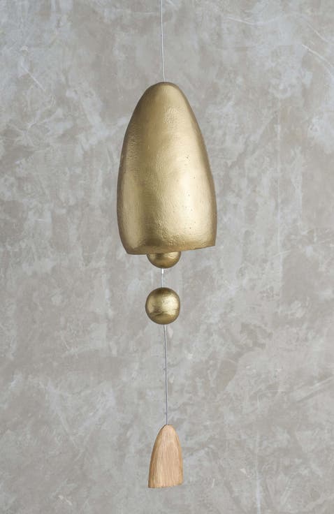 Stinson Antique Brass Hanging Bell Conical