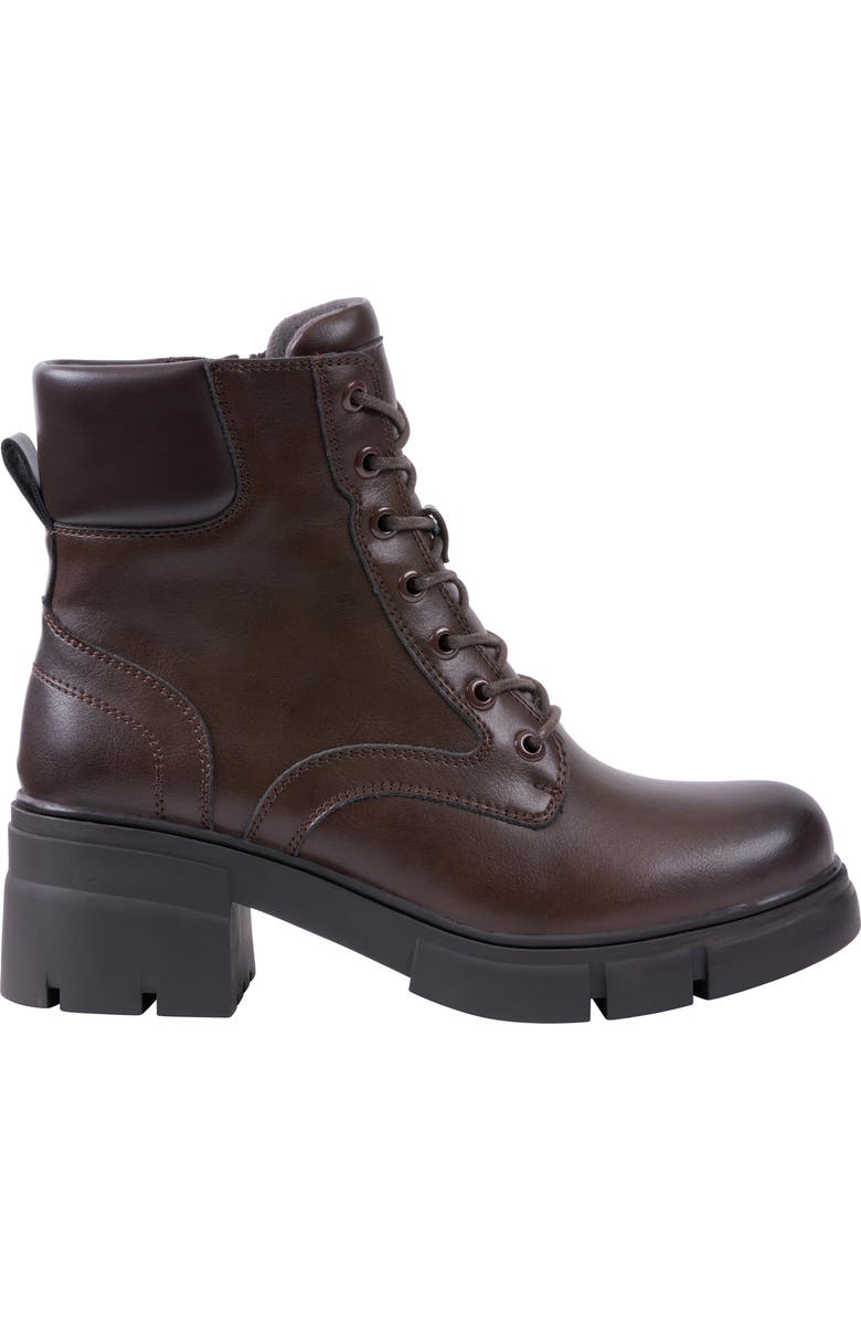 GOOD CHOICE NEW YORK Marley Lace-Up Combat Boot, Alternate, color, Dark Brown