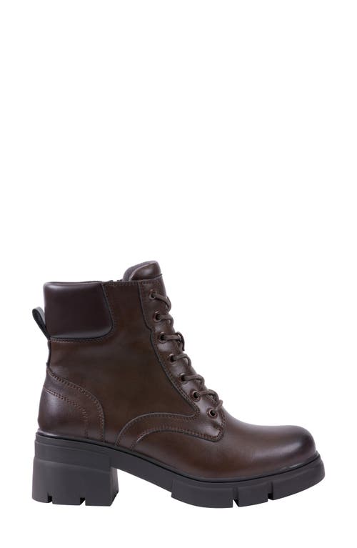 Good Choice New York Marley Lace-up Combat Boot In Brown