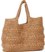 LSPACE Changing Tides Crocheted Raffia Tote