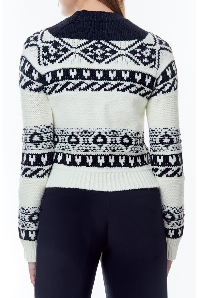 Winter Fair Isle Crop Sweater, Alternate, color, BLACK/GARDENIA