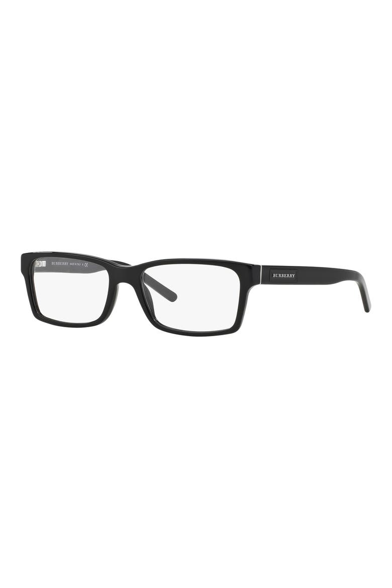 54mm Rectangular Reading Glasses, Alternate, color, BLACK