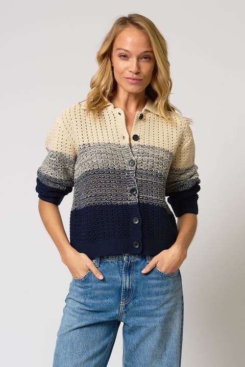 Jacy Gradient Crochet Cardigan