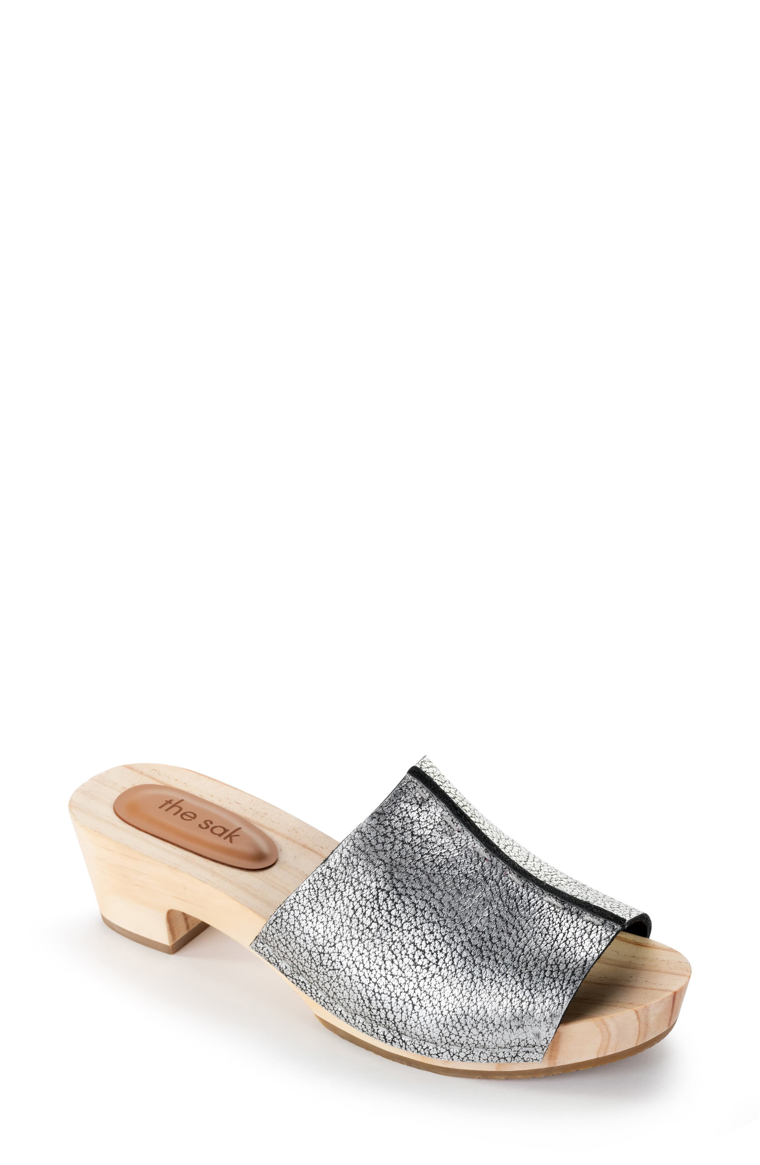 The Sak Ella Clog Sandal, Main, color, Dark Silver