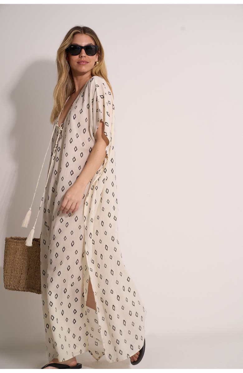 Gottex Beach Life Avela Kaftan Cover-Up, Alternate, color, Cream